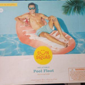Sun Squad Inflatable Pool Floor 58”x37.5”x27. Built In Cup Holder